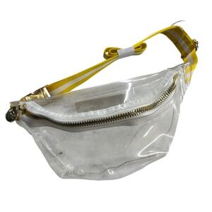 Stoney Clover Lane Clear Stadium Fanny Pack Yellow Stripe Belt Bag Festival